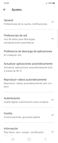 Pulsa Actualizar aplicaciones automáticamente.