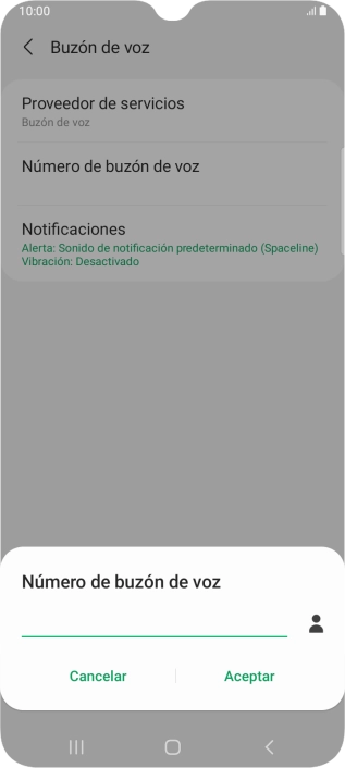 Introduce 22177 y pulsa Aceptar.