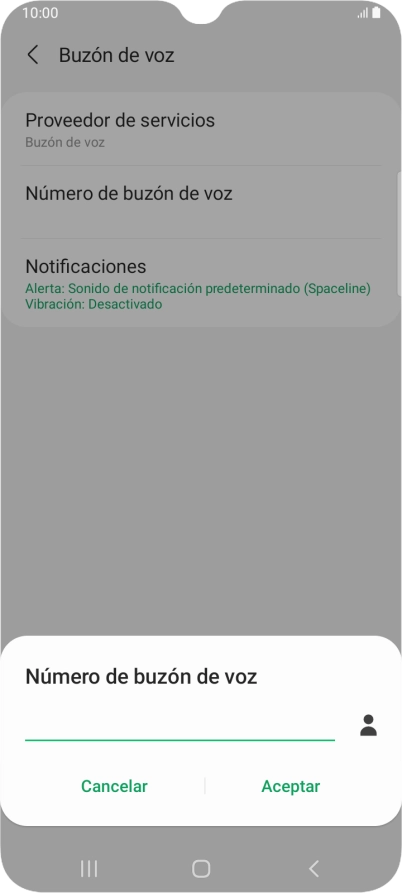 Introduce 22177 y pulsa Aceptar.