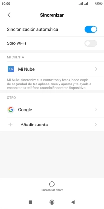 Pulsa la cuenta deseada.