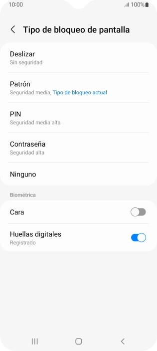 Pulsa Ninguno.