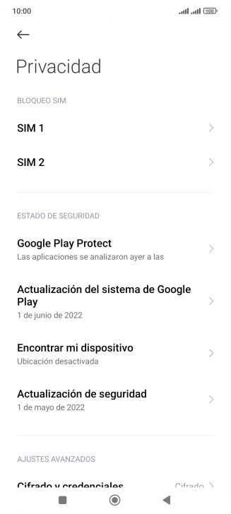 Pulsa la tarjeta SIM deseada.