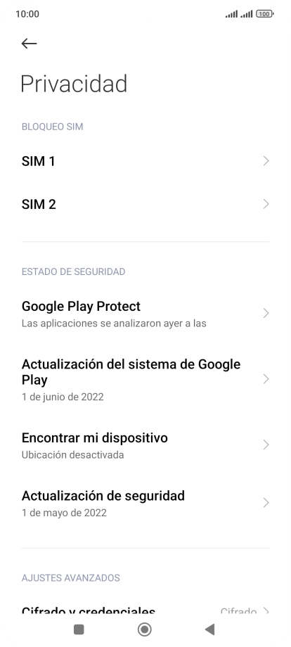 Pulsa la tarjeta SIM deseada.