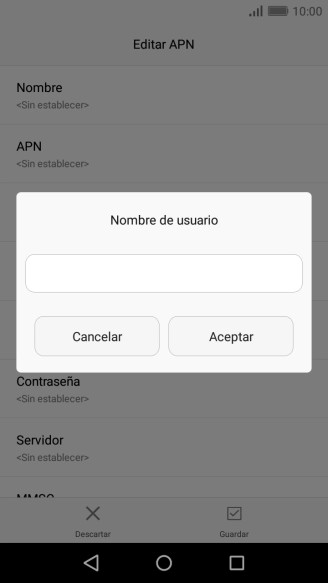 Introduce wap@wap y pulsa Aceptar.