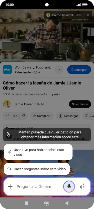 Pulsa Hacer preguntas sobre este vídeo.