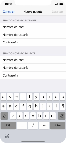 Pulsa Nombre de host e introduce smtp.vodafone.es.