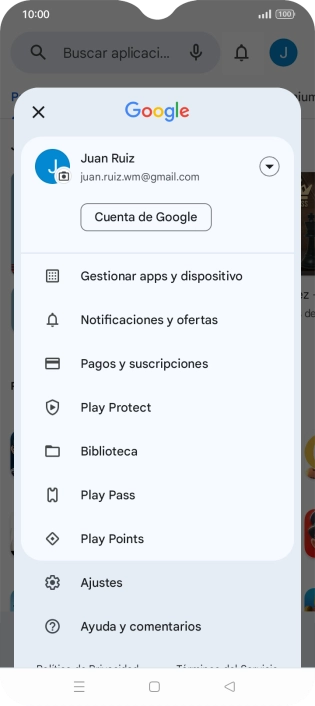 Pulsa Gestionar apps y dispositivo.