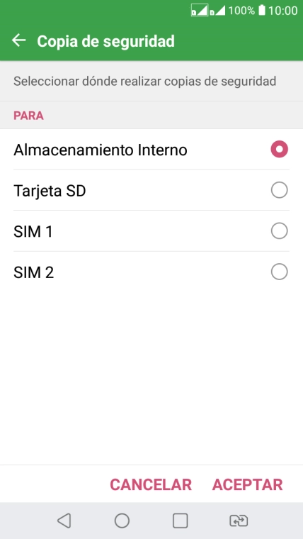 Pulsa la tarjeta SIM deseada.
