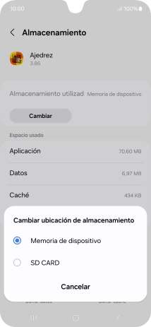 Pulsa el nombre de la tarjeta de memoria.