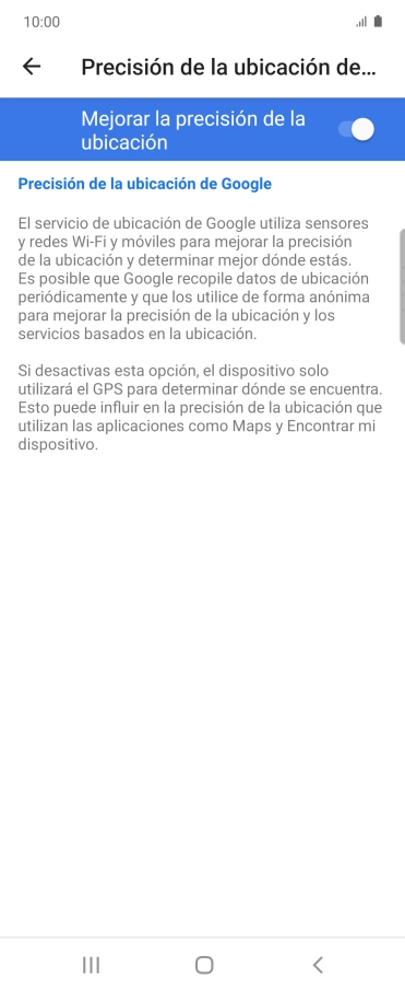 Pulsa el indicador junto a 