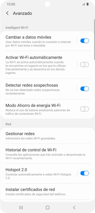 Pulsa el indicador junto a 
