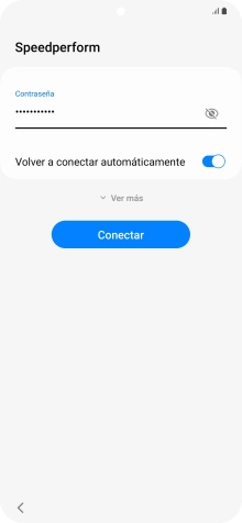Introduce la contraseña de la red wifi y pulsa Conectar.
