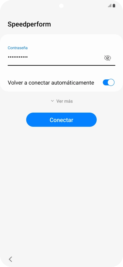 Introduce la contraseña de la red wifi y pulsa Conectar.