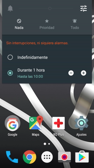 Pulsa Todo para desactivar el modo silencioso.