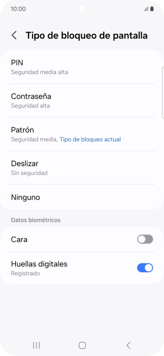 Pulsa Ninguno.