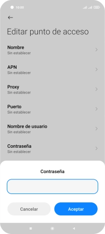 Introduce wap125 y pulsa Aceptar.