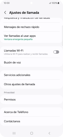 Pulsa Servicios adicionales.