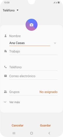 Pulsa Teléfono e introduce el número de teléfono deseado.