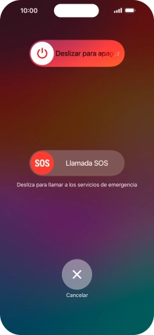 Pulsa el icono de apagar y arrástralo hacia la derecha.