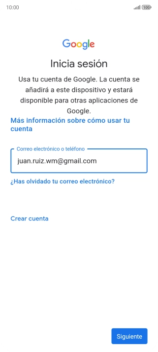Pulsa Siguiente.