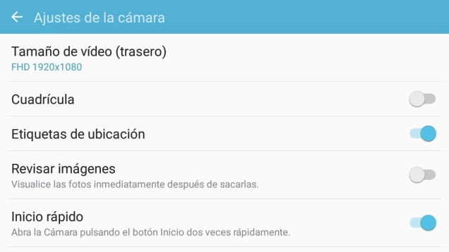Pulsa Etiquetas de ubicación para activar o desactivar la función.