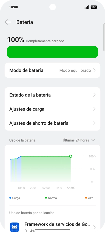 Pulsa Modo de batería.