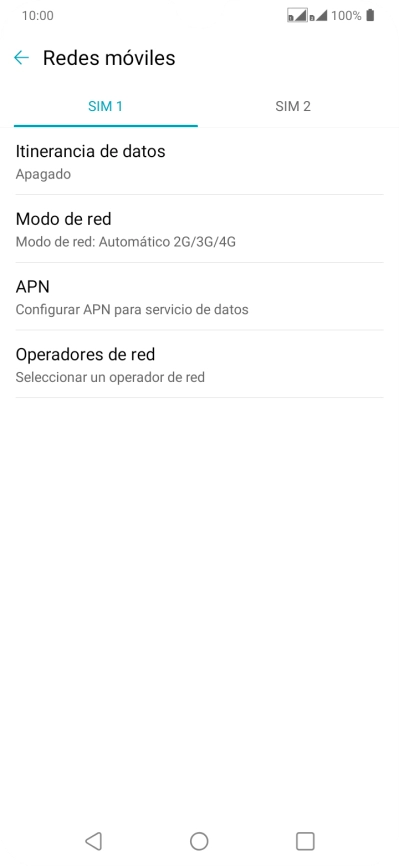 Pulsa la tarjeta SIM deseada.