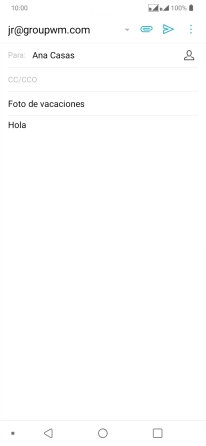Pulsa el icono de anexos.