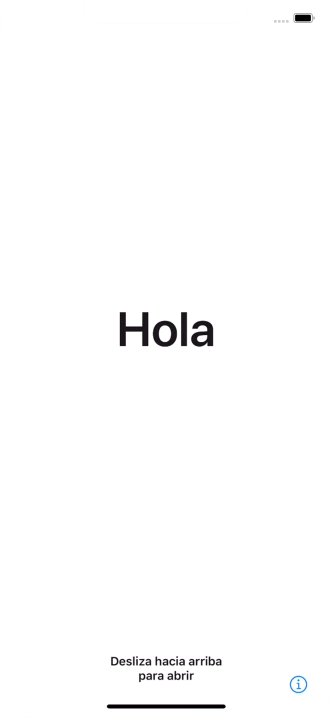 Desliza el dedo hacia arriba desde la parte inferior de la pantalla.