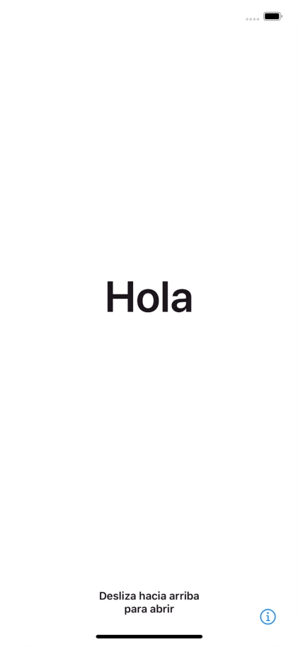 Desliza el dedo hacia arriba desde la parte inferior de la pantalla.