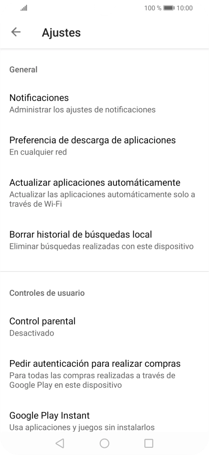 Pulsa Actualizar aplicaciones automáticamente..
