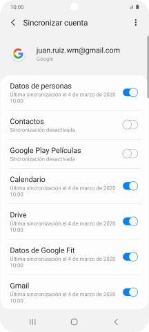 Pulsa el indicador junto a 
