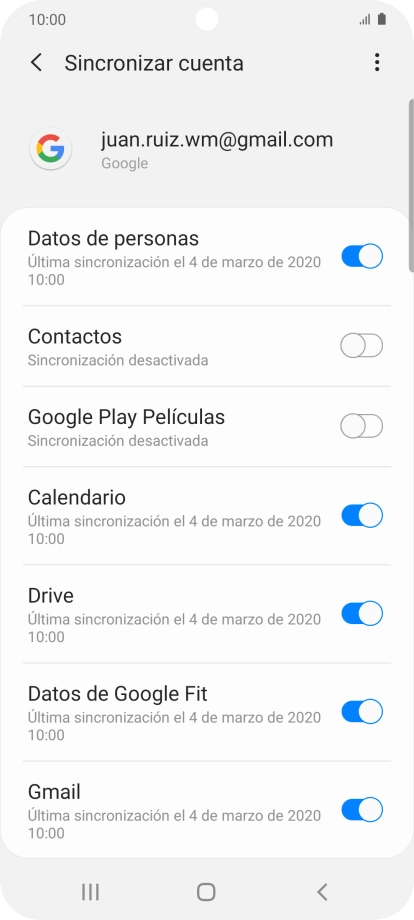 Pulsa el indicador junto a 