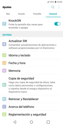 Pulsa Reiniciar y Restablecer.