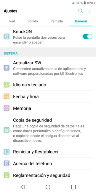 Pulsa Reiniciar y Restablecer.