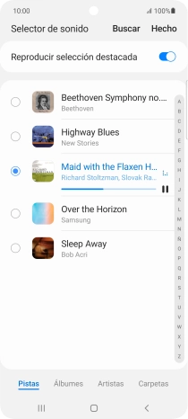 Al encontrar un timbre de llamada de tu gusto, pulsa Hecho.