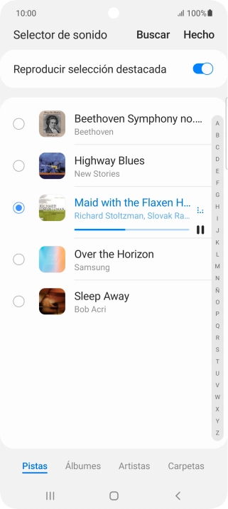 Al encontrar un timbre de llamada de tu gusto, pulsa Hecho.
