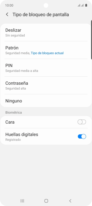 Pulsa Ninguno.