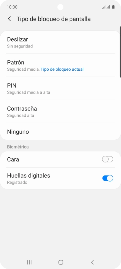 Pulsa Ninguno.