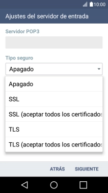 Pulsa Apagado para desactivar la función.