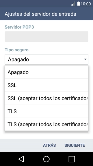 Pulsa Apagado para desactivar la función.