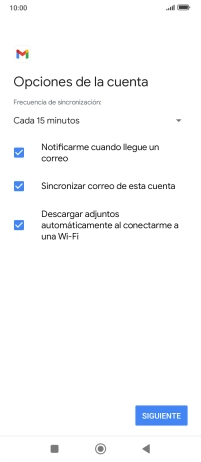 Si aparece en la pantalla esta imagen, tu cuenta de correo electrónico ha sido reconocida y configurada automáticamente. Sigue las indicaciones de la pantalla para introducir más información y terminar la configuración.