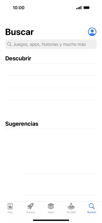Pulsa en el campo de búsqueda e introduce el nombre o el tema de la app deseada.