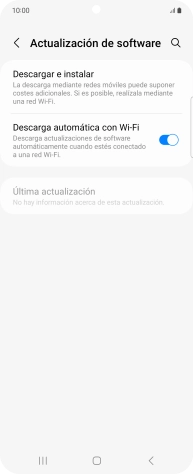 Pulsa Descargar e instalar. Si hay una versión de software nueva disponible, aparecerá ahora en la pantalla. Sigue las indicaciones de la pantalla para actualizar el software del teléfono.