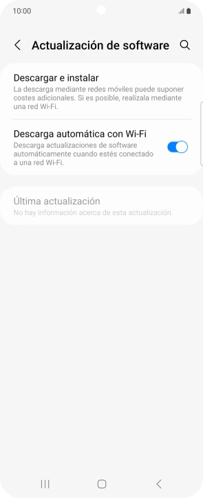 Pulsa Descargar e instalar. Si hay una versión de software nueva disponible, aparecerá ahora en la pantalla. Sigue las indicaciones de la pantalla para actualizar el software del teléfono.