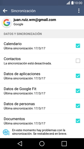 Pulsa el indicador junto a 