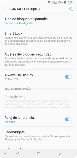 Pulsa Tipo de bloqueo de pantalla e introduce el código de seguridad extra que has creado anteriormente.