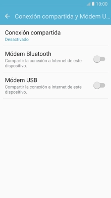 Pulsa Conexión compartida.