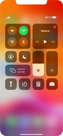 Pulsa el icono de modo de avión para activar o desactivar la función.