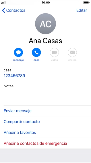 Pulsa la tecla de inicio para terminar y regresar a la pantalla de inicio.
